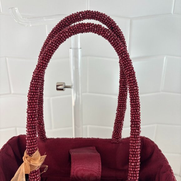 Made in India Bow Hand Held Bag - Maroon - Picture 7 of 13